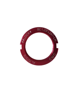 Contre écrou Pignon Fixe BC1.29"x24T CNC Alu Rouge